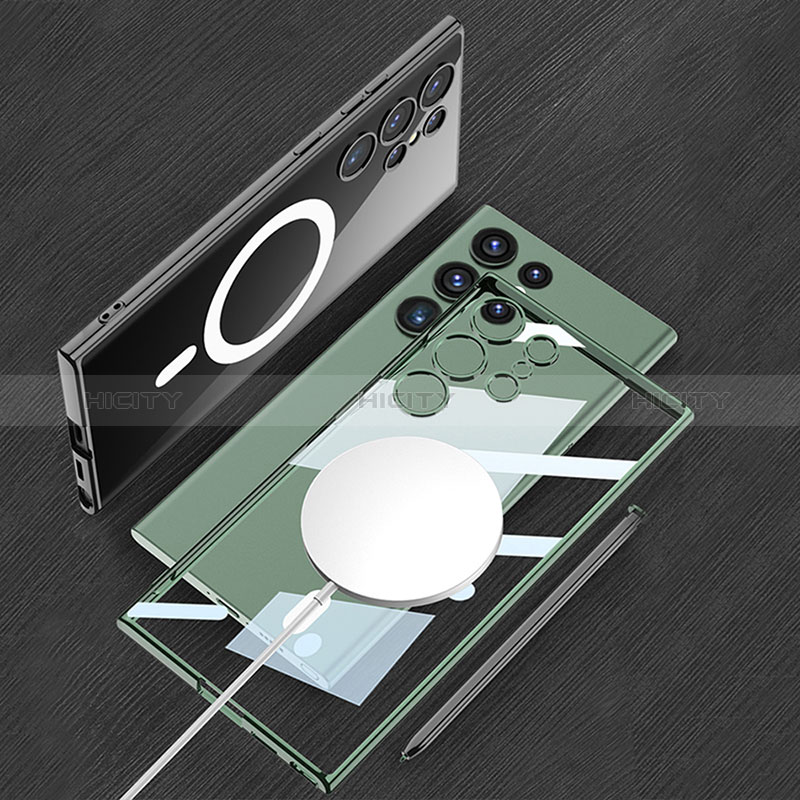 Samsung Galaxy S23 Ultra 5G用極薄ソフトケース シリコンケース 耐衝撃 全面保護 クリア透明 カバー Mag-Safe 磁気 Magnetic AC1 サムスン 