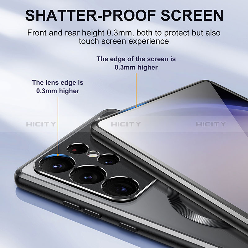 Samsung Galaxy S23 Ultra 5G用360度 フルカバー ケース 高級感 手触り良い アルミメタル 製の金属製 LK1 サムスン 