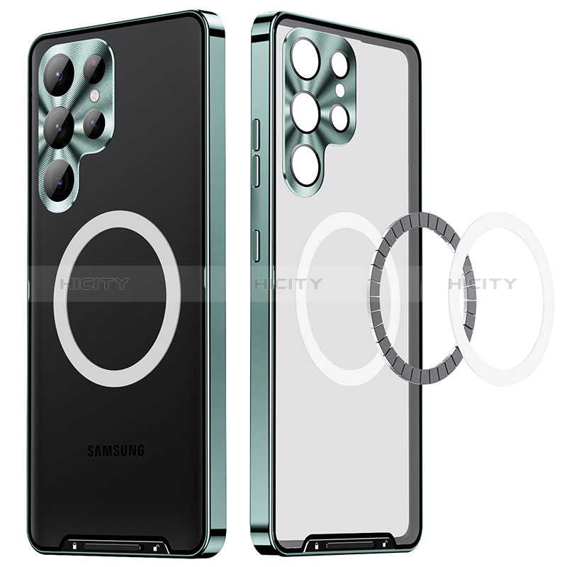 Samsung Galaxy S23 Ultra 5G用ケース 高級感 手触り良い メタル兼プラスチック バンパー Mag-Safe 磁気 Magnetic LK2 サムスン 