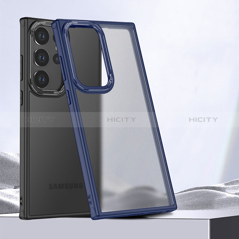 Samsung Galaxy S23 Ultra 5G用ハイブリットバンパーケース 透明 プラスチック カバー WL1 サムスン 