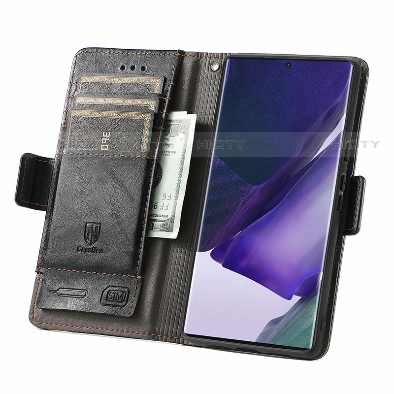 Samsung Galaxy S23 Ultra 5G用手帳型 レザーケース スタンド カバー S10D サムスン 