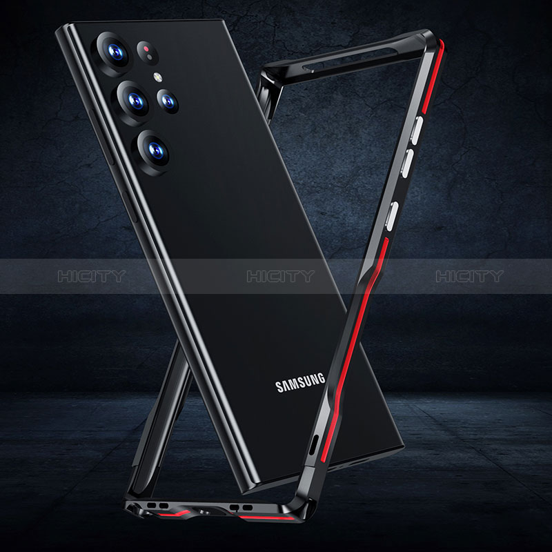 Samsung Galaxy S23 Ultra 5G用ケース 高級感 手触り良い アルミメタル 製の金属製 バンパー カバー LK1 サムスン 