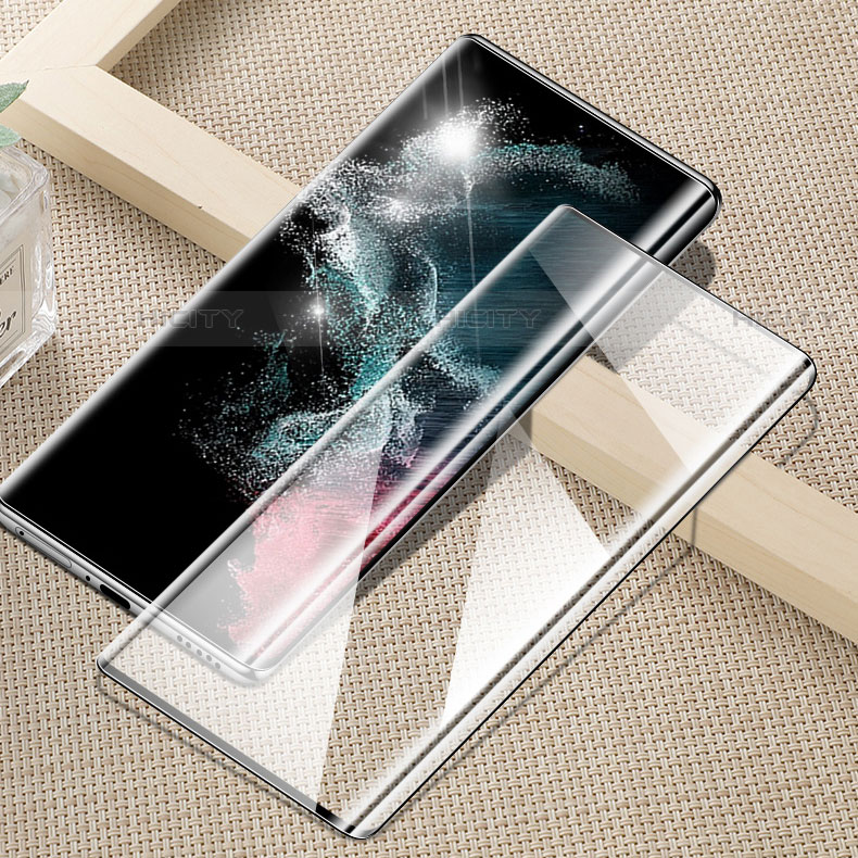 Samsung Galaxy S23 Ultra 5G用強化ガラス フル液晶保護フィルム F04 サムスン ブラック