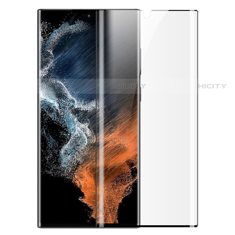 Samsung Galaxy S23 Ultra 5G用強化ガラス フル液晶保護フィルム F06 サムスン ブラック
