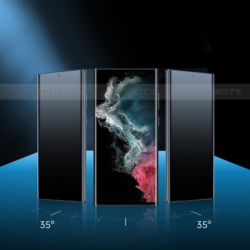 Samsung Galaxy S23 Ultra 5G用反スパイ 強化ガラス 液晶保護フィルム M01 サムスン クリア