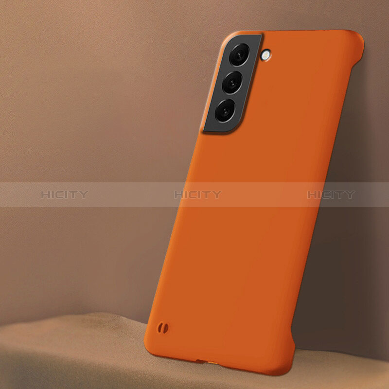 Samsung Galaxy S24 5G用ハードケース プラスチック 質感もマット カバー M04 サムスン オレンジ