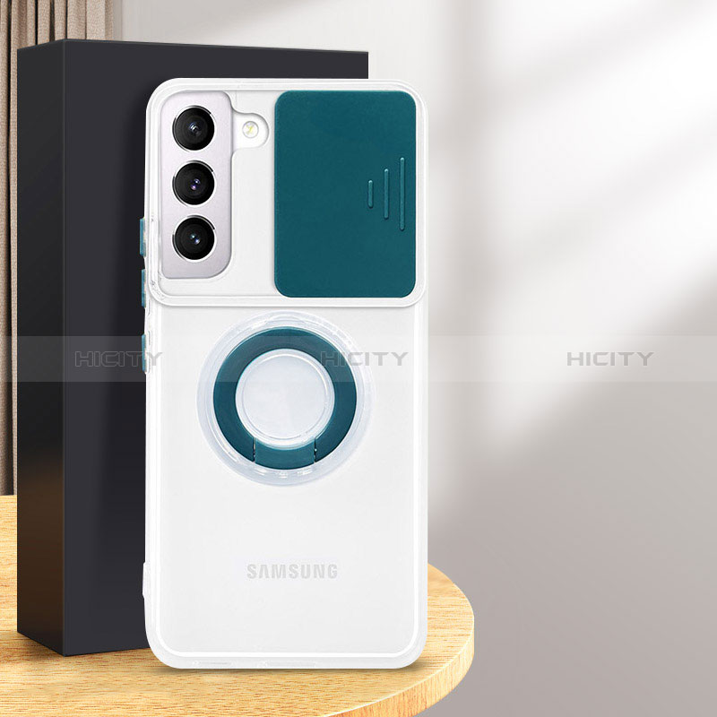 Samsung Galaxy S24 5G用極薄ソフトケース シリコンケース 耐衝撃 全面保護 クリア透明 アンド指輪 S01 サムスン 