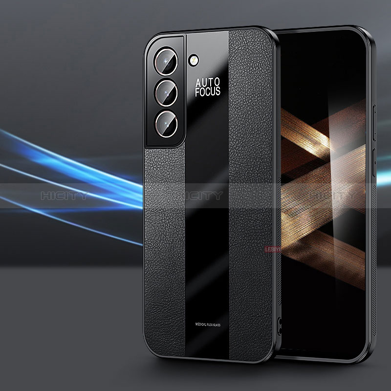 Samsung Galaxy S24 Plus 5G用シリコンケース ソフトタッチラバー レザー柄 カバー S07 サムスン