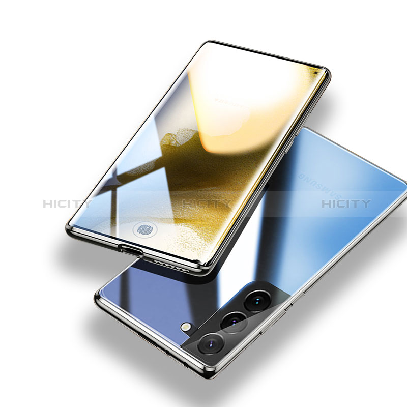 Samsung Galaxy S24 Plus 5G用ケース 高級感 手触り良い アルミメタル 製の金属製 360度 フルカバーバンパー 鏡面 カバー M03 サムスン 