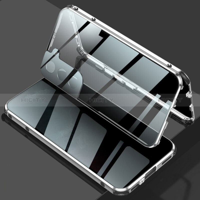 Samsung Galaxy S24 Plus 5G用ケース 高級感 手触り良い アルミメタル 製の金属製 360度 フルカバーバンパー 鏡面 カバー M02 サムスン 