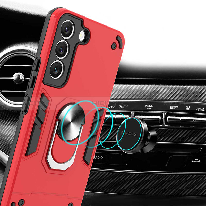 Samsung Galaxy S24 Plus 5G用ハイブリットバンパーケース プラスチック アンド指輪 マグネット式 Y01B サムスン