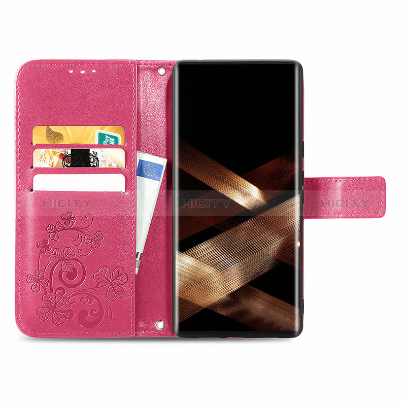Samsung Galaxy S24 Ultra 5G用手帳型 レザーケース スタンド 花 カバー サムスン 