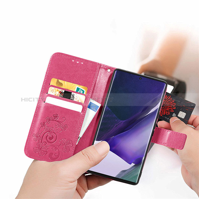 Samsung Galaxy S24 Ultra 5G用手帳型 レザーケース スタンド 花 カバー サムスン 