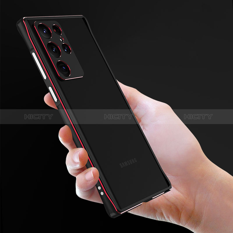 Samsung Galaxy S24 Ultra 5G用ケース 高級感 手触り良い アルミメタル 製の金属製 バンパー カバー A01 サムスン 