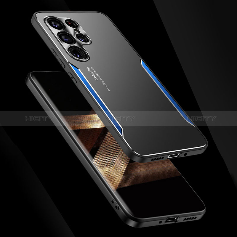 Samsung Galaxy S24 Ultra 5G用ケース 高級感 手触り良い アルミメタル 製の金属製 兼シリコン カバー M03 サムスン 