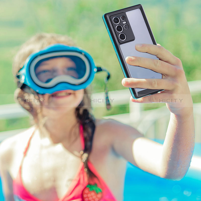 Samsung Galaxy S24 Ultra 5G用完全防水ケース ハイブリットバンパーカバー 高級感 手触り良い 360度 サムスン 