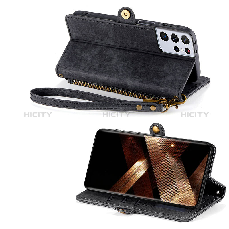 Samsung Galaxy S24 Ultra 5G用手帳型 レザーケース スタンド カバー S18D サムスン 