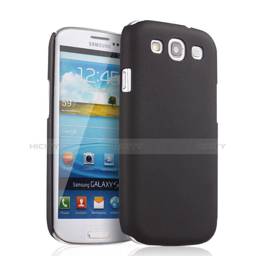 Samsung Galaxy S3 i9300用ハードケース プラスチック 質感もマット サムスン ブラック