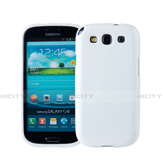 Samsung Galaxy S3 III LTE 4G用シリコンケース ソフトタッチラバー サムスン ホワイト
