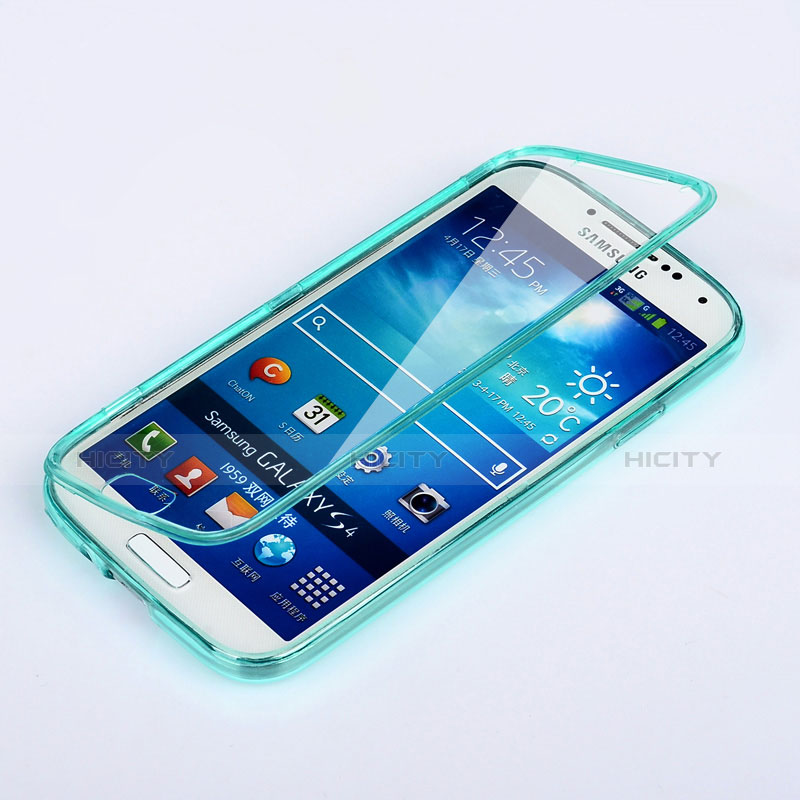Samsung Galaxy S4 IV Advance i9500用ソフトケース フルカバー クリア透明 サムスン ブルー