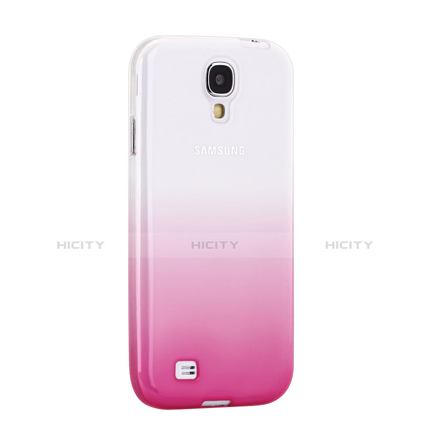 Samsung Galaxy S4 IV Advance i9500用極薄ソフトケース グラデーション 勾配色 クリア透明 サムスン ピンク
