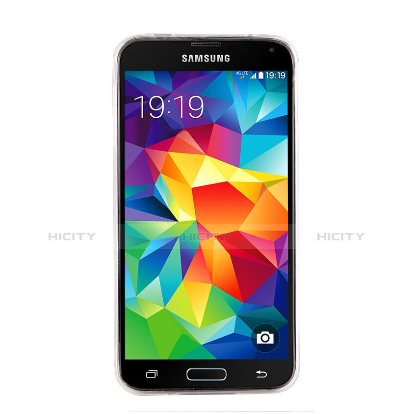 Samsung Galaxy S5 Duos Plus用極薄ソフトケース シリコンケース 耐衝撃 全面保護 クリア透明 サムスン クリア