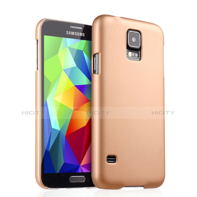 Samsung Galaxy S5 G900F G903F用ハードケース プラスチック 質感もマット サムスン ゴールド