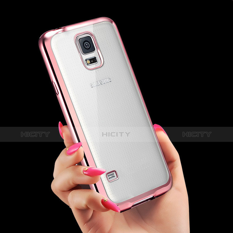 Samsung Galaxy S5 G900F G903F用極薄ソフトケース シリコンケース 耐衝撃 全面保護 クリア透明 H01 サムスン 
