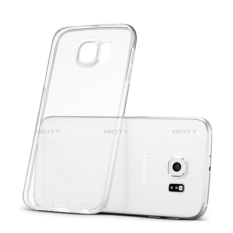Samsung Galaxy S6 Duos SM-G920F G9200用極薄ソフトケース シリコンケース 耐衝撃 全面保護 クリア透明 サムスン クリア