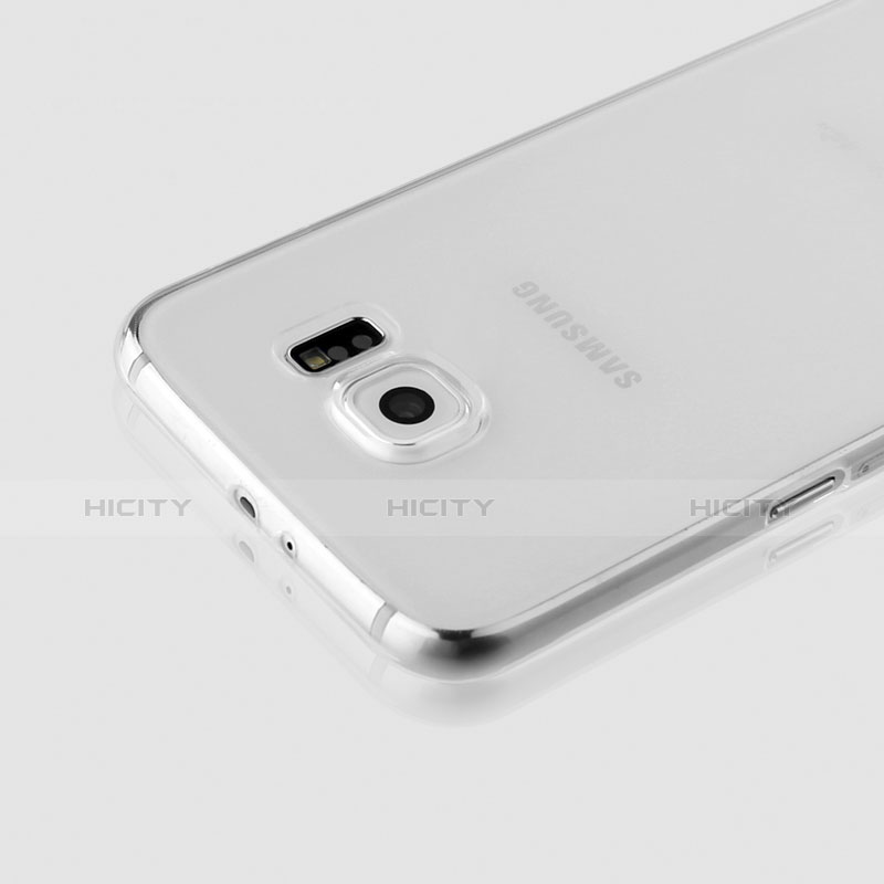 Samsung Galaxy S6 Duos SM-G920F G9200用極薄ソフトケース シリコンケース 耐衝撃 全面保護 クリア透明 T03 サムスン クリア