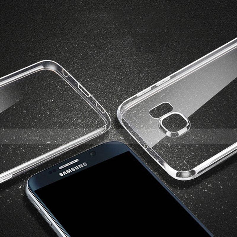 Samsung Galaxy S6 Duos SM-G920F G9200用極薄ソフトケース シリコンケース 耐衝撃 全面保護 クリア透明 H01 サムスン 