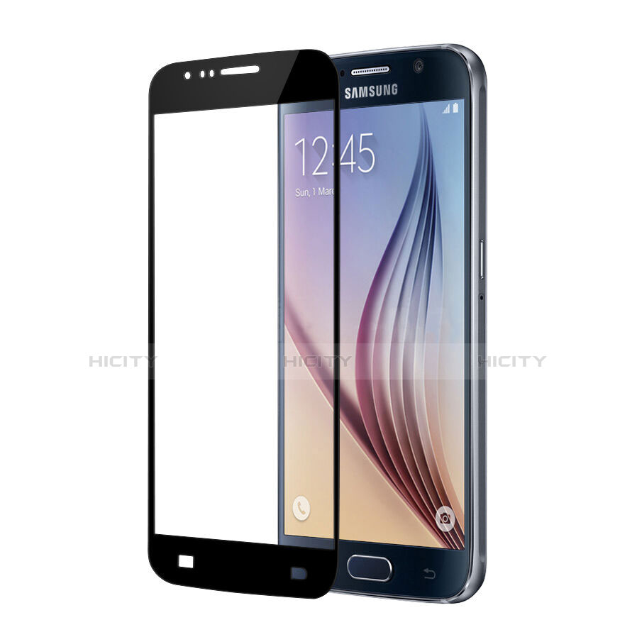 Samsung Galaxy S6 Duos SM-G920F G9200用強化ガラス フル液晶保護フィルム サムスン ブラック