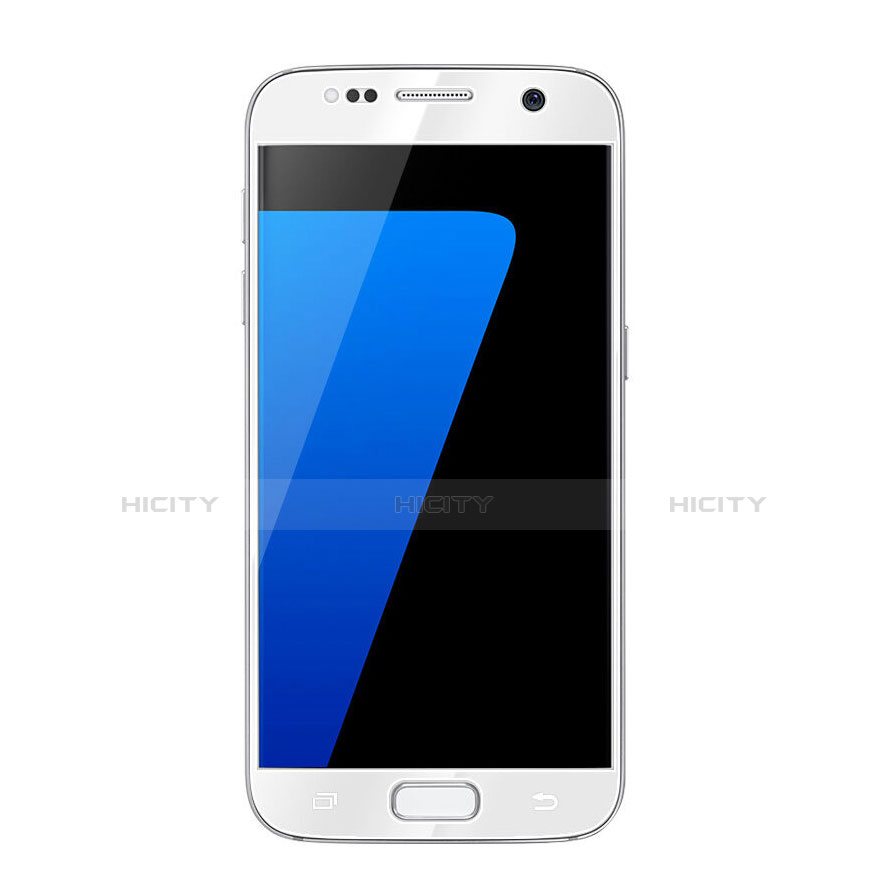 Samsung Galaxy S6 Duos SM-G920F G9200用強化ガラス フル液晶保護フィルム サムスン ホワイト