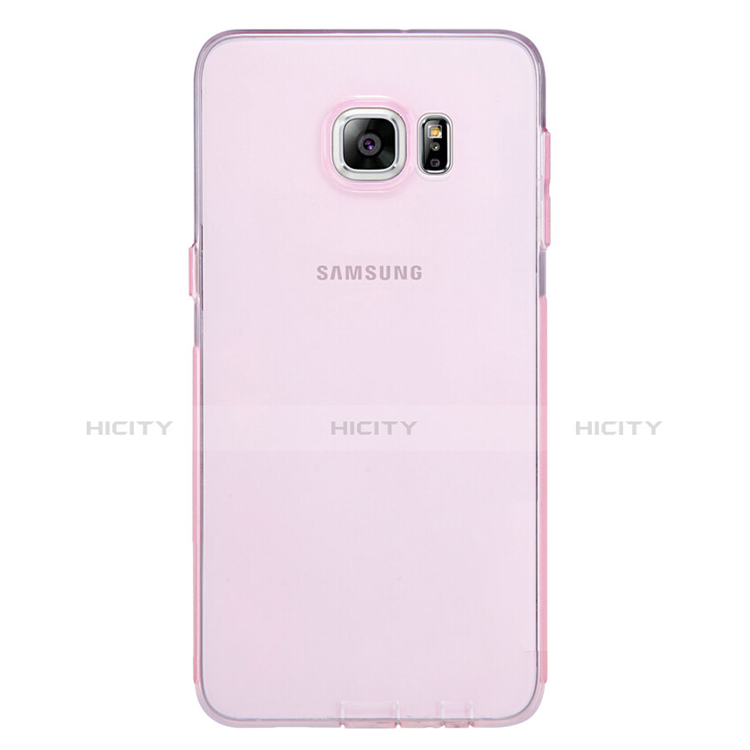 Samsung Galaxy S6 Edge+ Plus SM-G928F用極薄ソフトケース シリコンケース 耐衝撃 全面保護 クリア透明 T04 サムスン ピンク