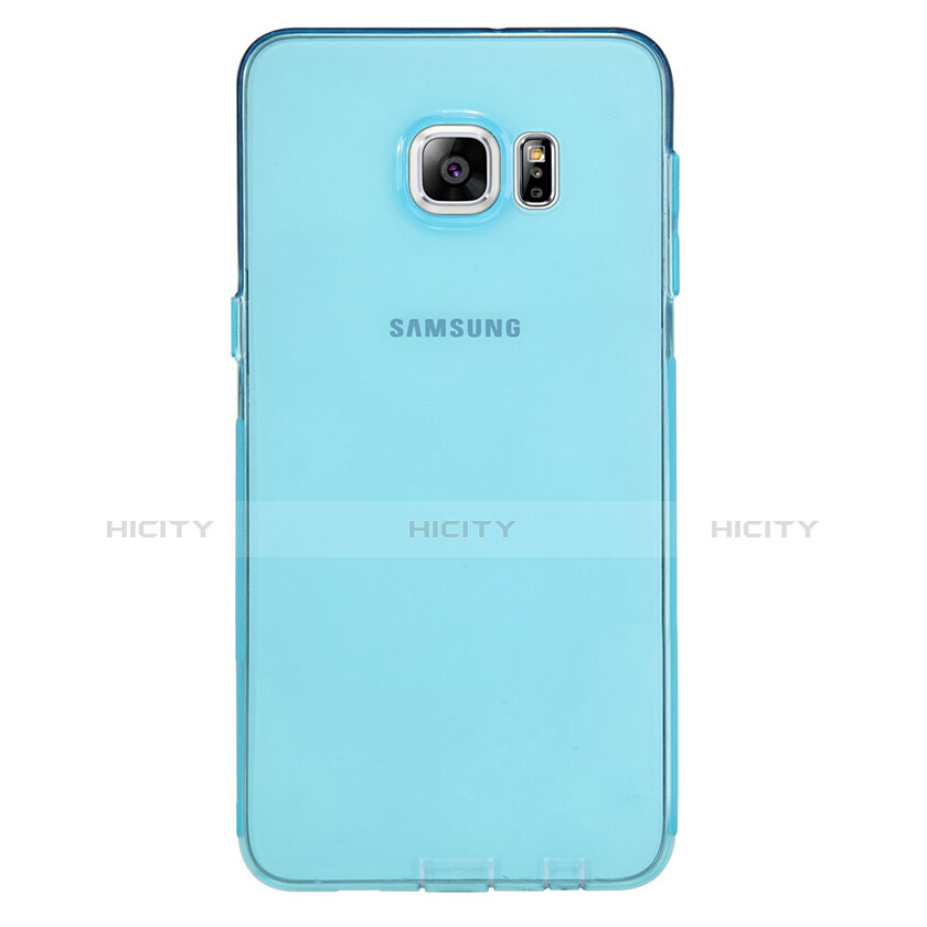 Samsung Galaxy S6 Edge+ Plus SM-G928F用極薄ソフトケース シリコンケース 耐衝撃 全面保護 クリア透明 T04 サムスン ネイビー