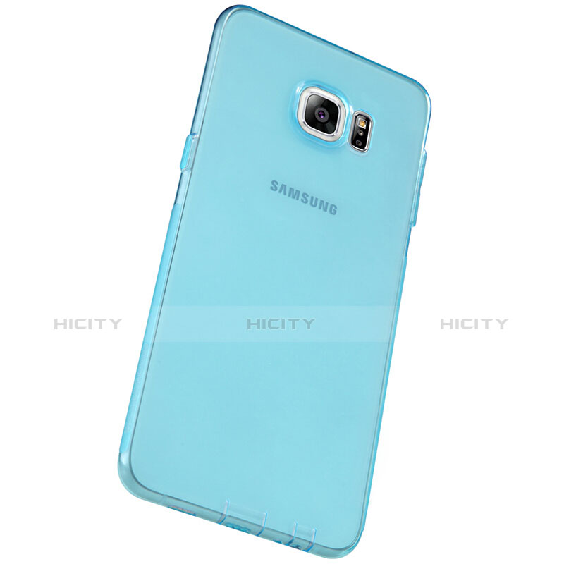 Samsung Galaxy S6 Edge+ Plus SM-G928F用極薄ソフトケース シリコンケース 耐衝撃 全面保護 クリア透明 T04 サムスン ネイビー