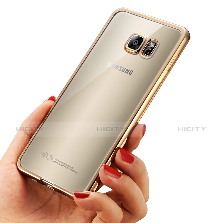 Samsung Galaxy S6 Edge+ Plus SM-G928F用極薄ソフトケース シリコンケース 耐衝撃 全面保護 クリア透明 S01 サムスン 