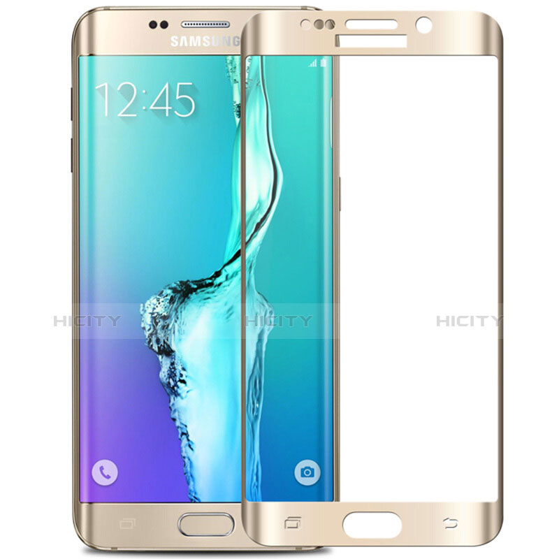 Samsung Galaxy S6 Edge+ Plus SM-G928F用強化ガラス フル液晶保護フィルム F02 サムスン ホワイト