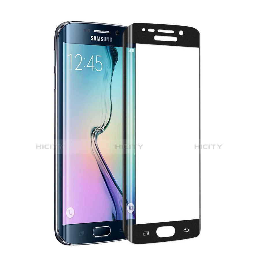 Samsung Galaxy S6 Edge+ Plus SM-G928F用強化ガラス フル液晶保護フィルム サムスン ブラック