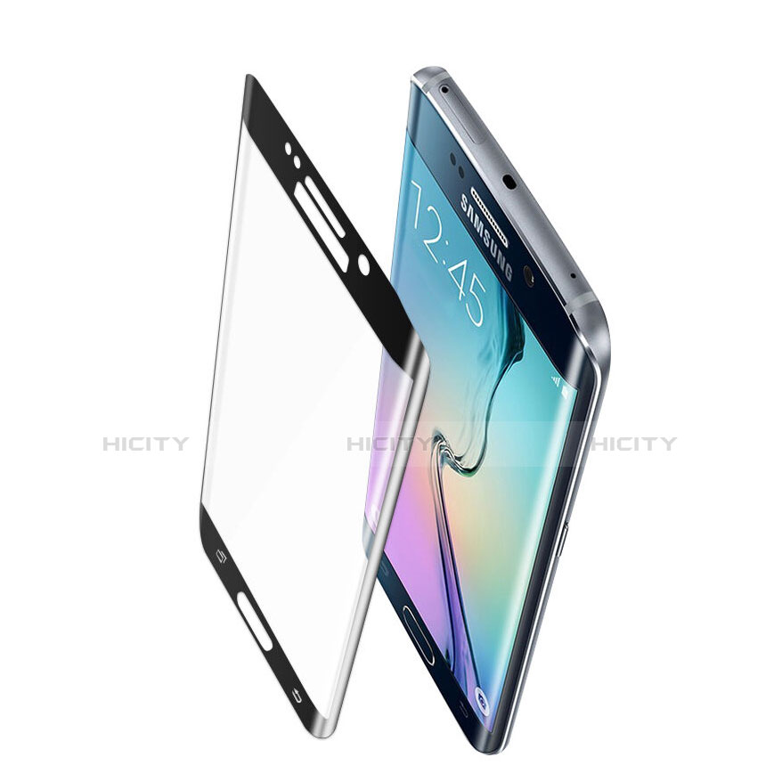 Samsung Galaxy S6 Edge+ Plus SM-G928F用強化ガラス フル液晶保護フィルム サムスン ブラック