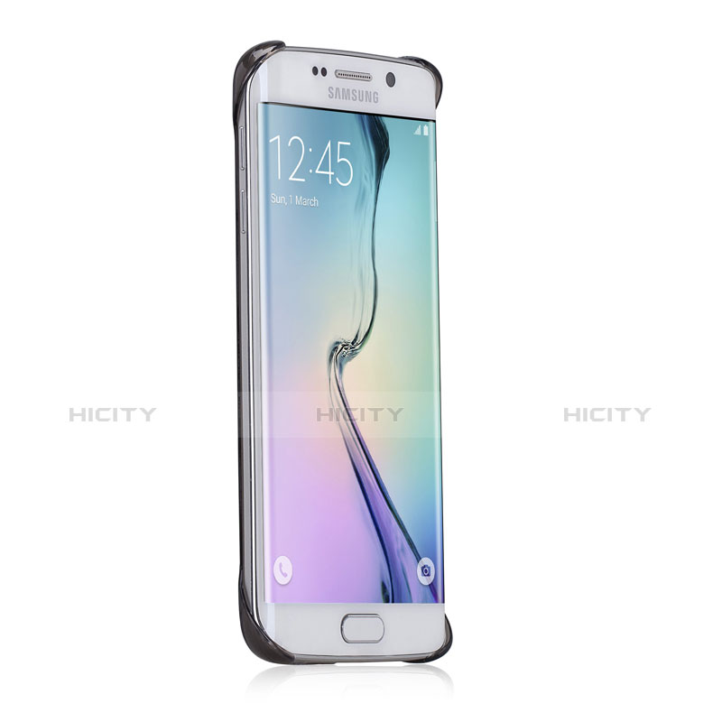 Samsung Galaxy S6 Edge SM-G925用極薄ケース クリア透明 プラスチック サムスン グレー