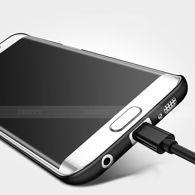 Samsung Galaxy S6 Edge SM-G925用ハードケース プラスチック 質感もマット M01 サムスン ブラック