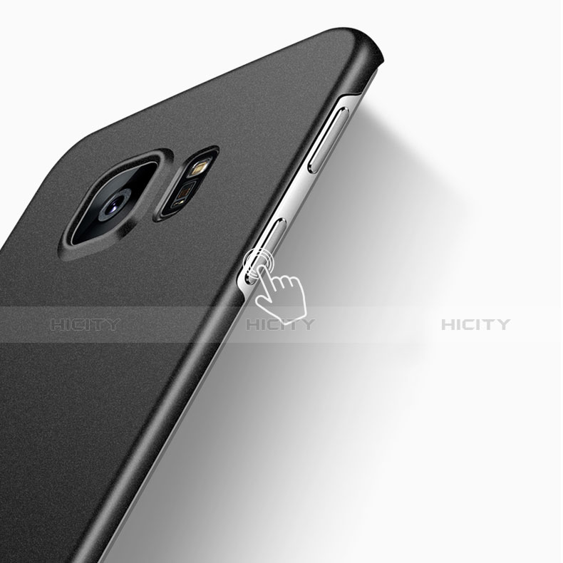 Samsung Galaxy S6 Edge SM-G925用ハードケース プラスチック 質感もマット M01 サムスン ブラック