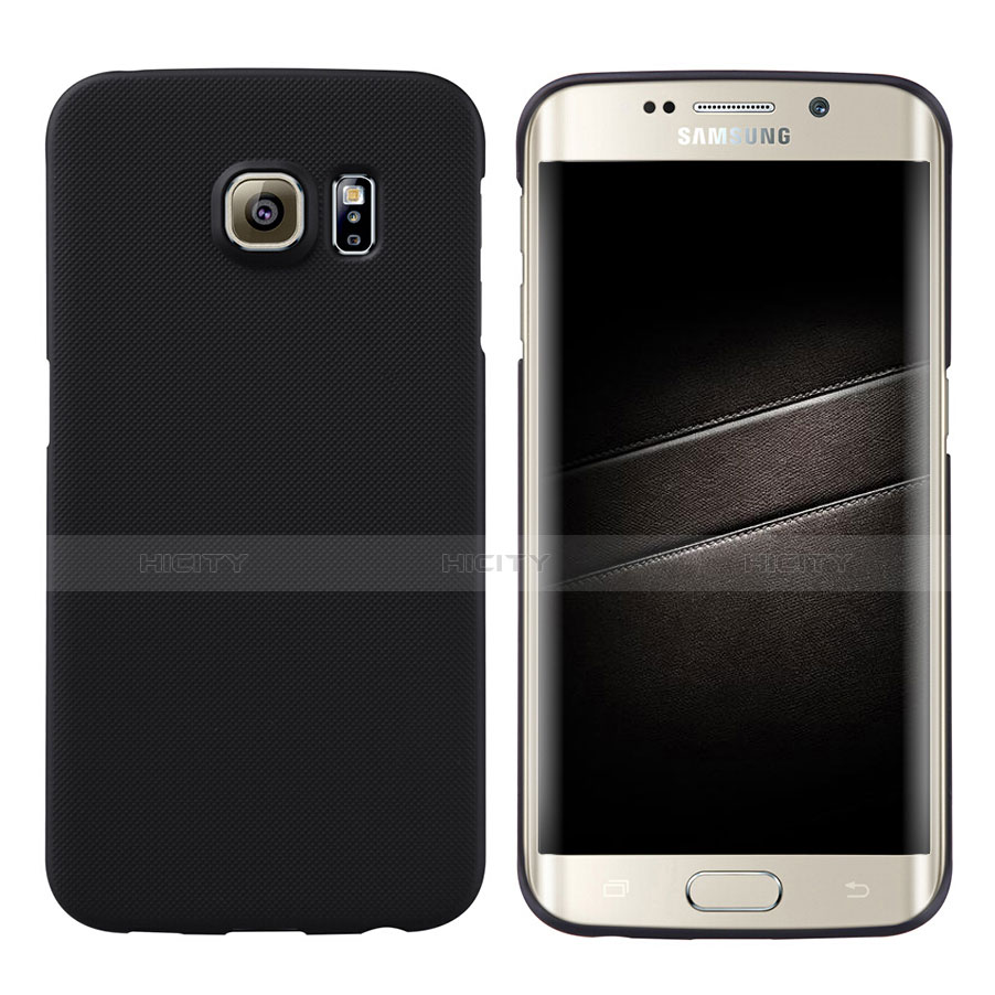 Samsung Galaxy S6 Edge SM-G925用ハードケース プラスチック 質感もマット M04 サムスン ブラック
