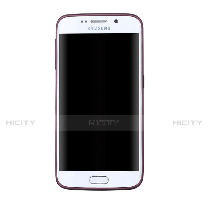 Samsung Galaxy S6 Edge SM-G925用極薄ソフトケース シリコンケース 耐衝撃 全面保護 サムスン パープル