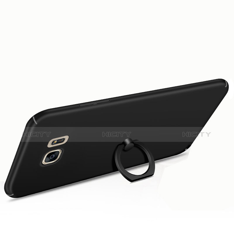 Samsung Galaxy S6 Edge SM-G925用ハードケース プラスチック 質感もマット アンド指輪 A01 サムスン 