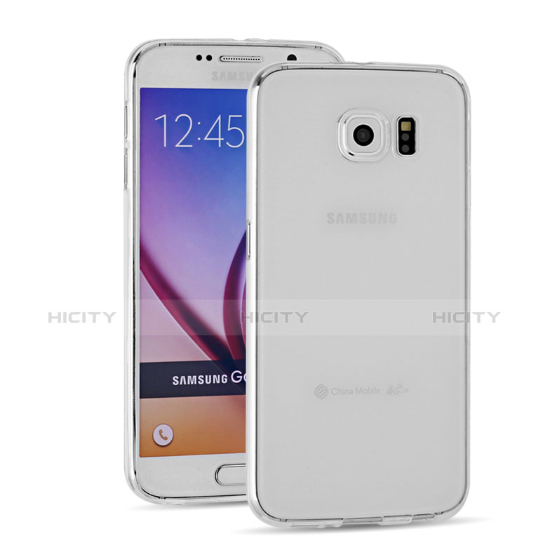Samsung Galaxy S6 SM-G920用極薄ソフトケース シリコンケース 耐衝撃 全面保護 クリア透明 T03 サムスン クリア