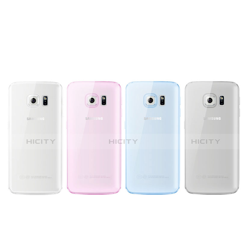 Samsung Galaxy S6 SM-G920用極薄ソフトケース シリコンケース 耐衝撃 全面保護 透明 H01 サムスン 