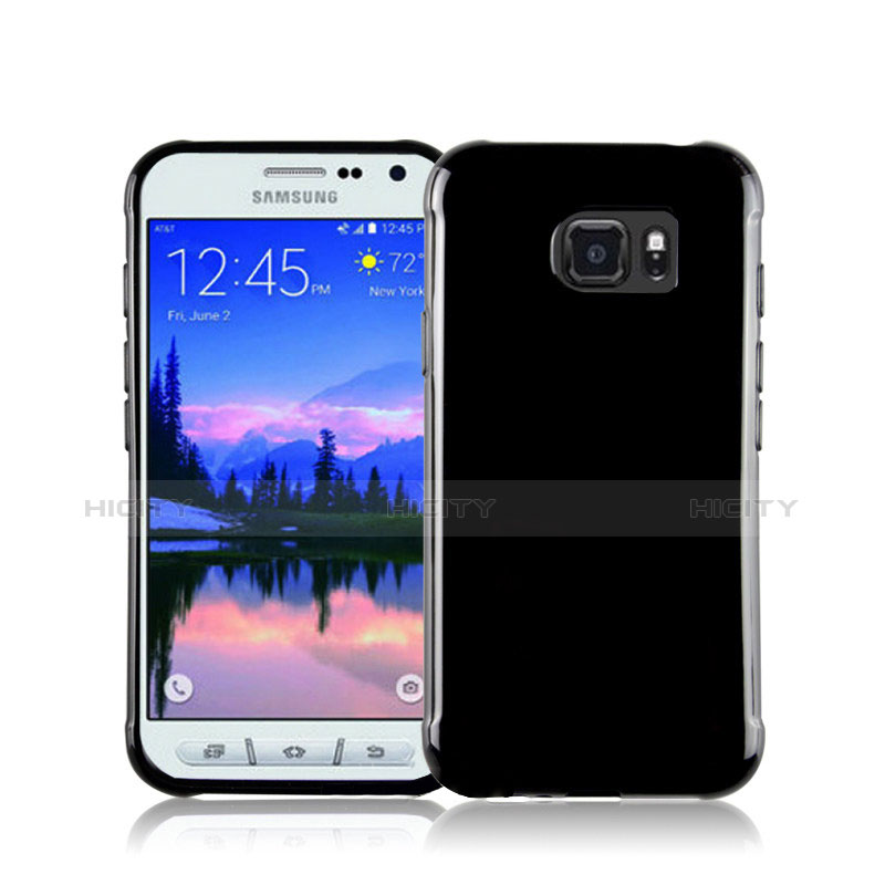 Samsung Galaxy S7 Active G891A用シリコンケース ソフトタッチラバー サムスン ブラック