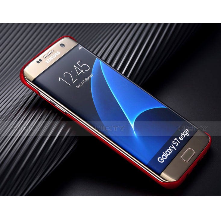 Samsung Galaxy S7 Edge G935F用ハードケース プラスチック 質感もマット サムスン レッド